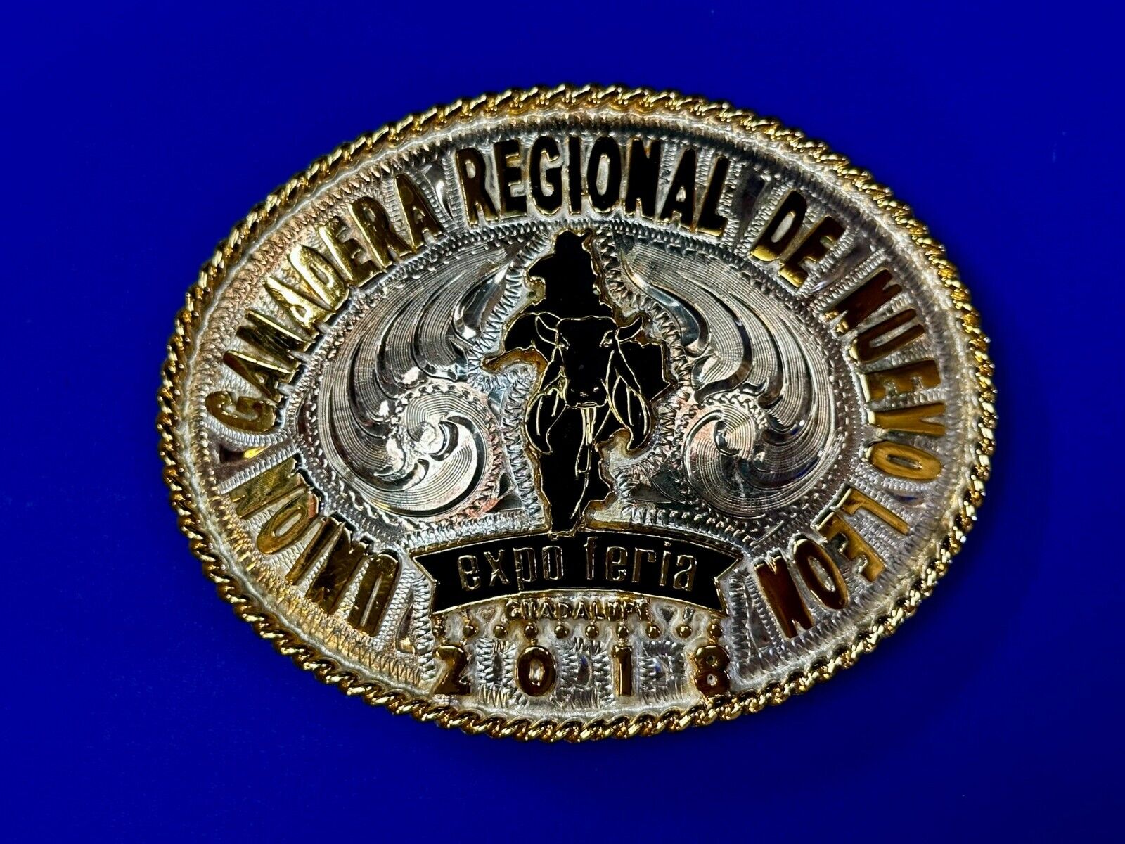 Union Ganadera Regional De Nuevo Leon Expo Series 2018 Trophy Award Belt Buckle
