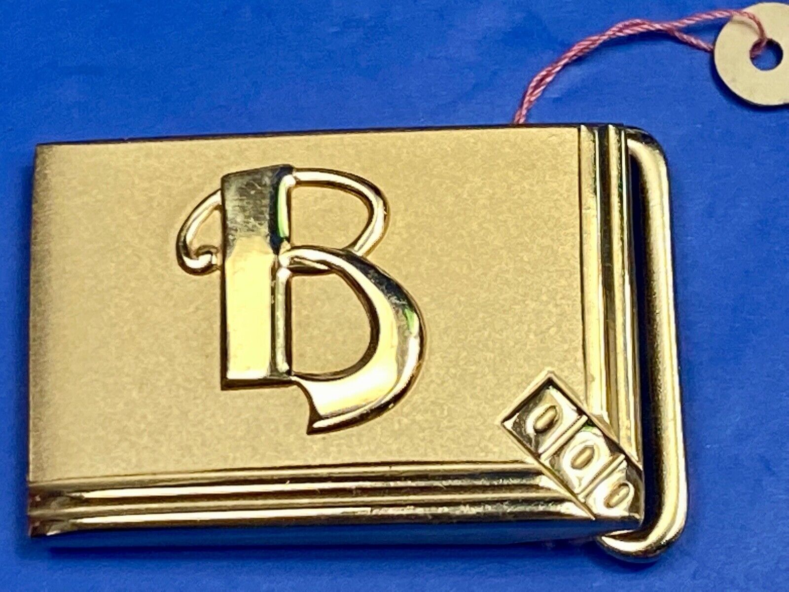 Vintage Gold Tone Letter B Monogram Initial Small Formal Belt Buckle