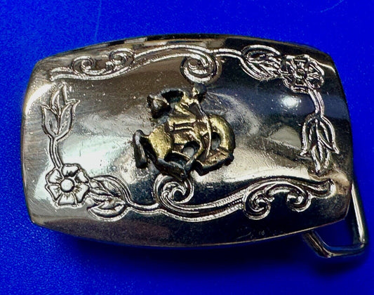 Vintage Cowboy Saddle Bronc western USA made belt buckle