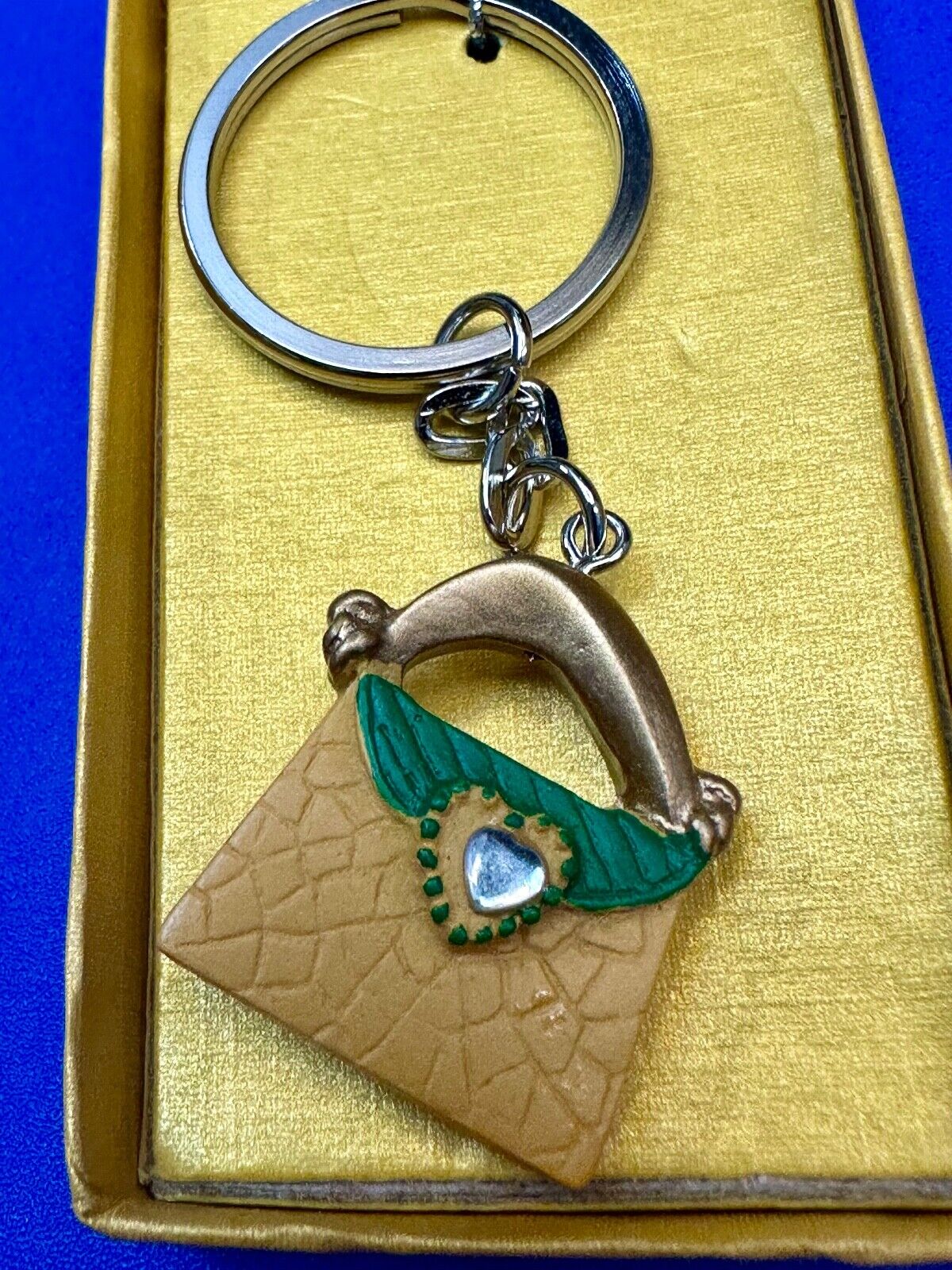 Adorable multicolor Purse with heart Fashioncraft Keychain - Key Ring Chain