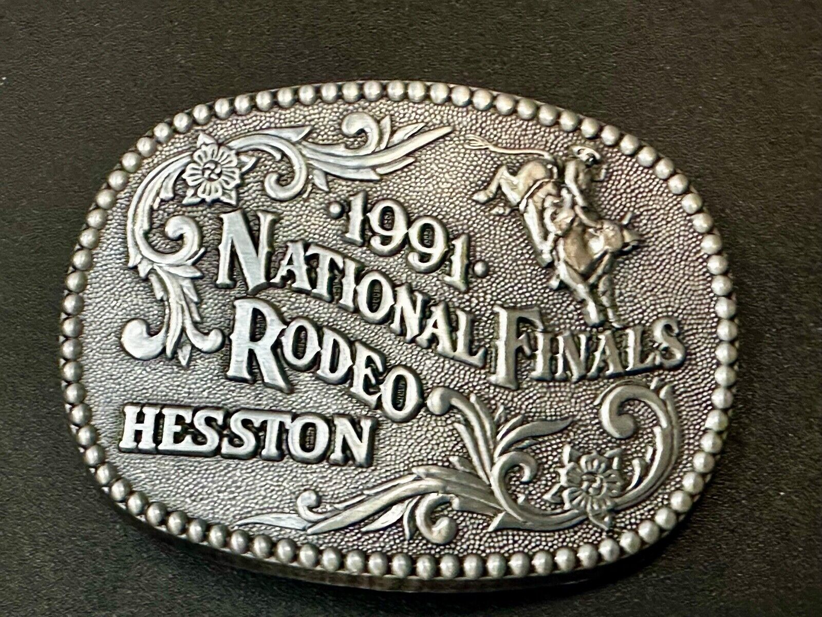 1991 NFR National Finals Rodeo  NOS Youth Size ADM Commemorative Belt Buckle