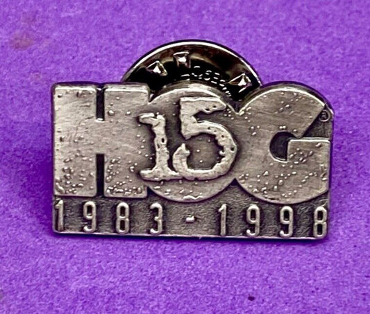 15 Year Hog Harley Davidson Owners Group Jacket Vest Lapel Pin 1983-1998