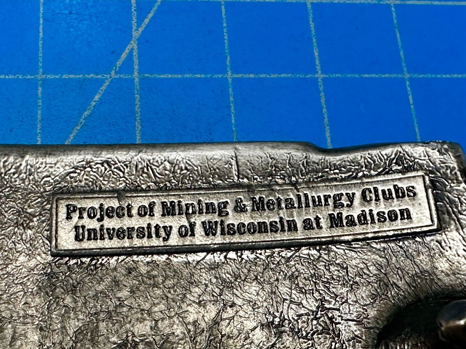 UW Badgers Belt Buckle  Mining Metallurgy Clubs University of Wisconsin Madison