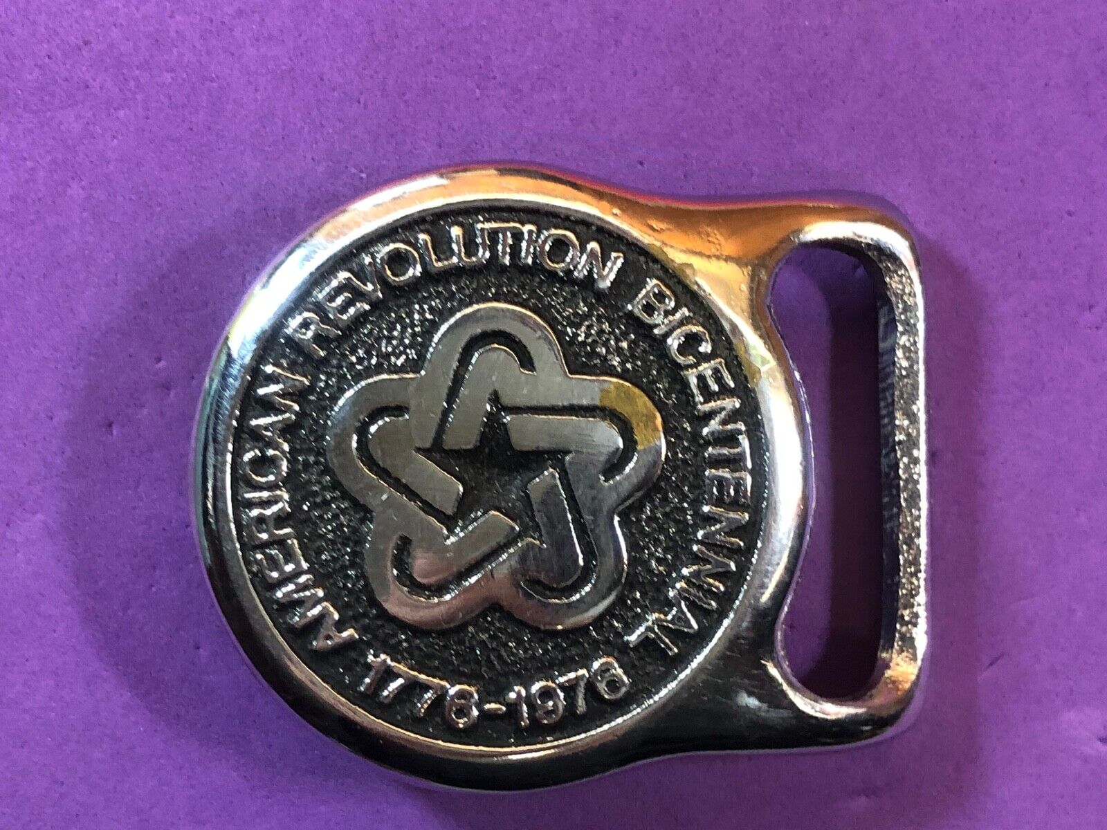 American Revolution Bicentennial Celebration Belt Buckle  1776-1976