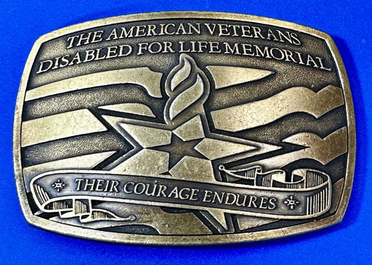 The American Veterans Disabled For Life Memorial Commemorative Belt Buckle