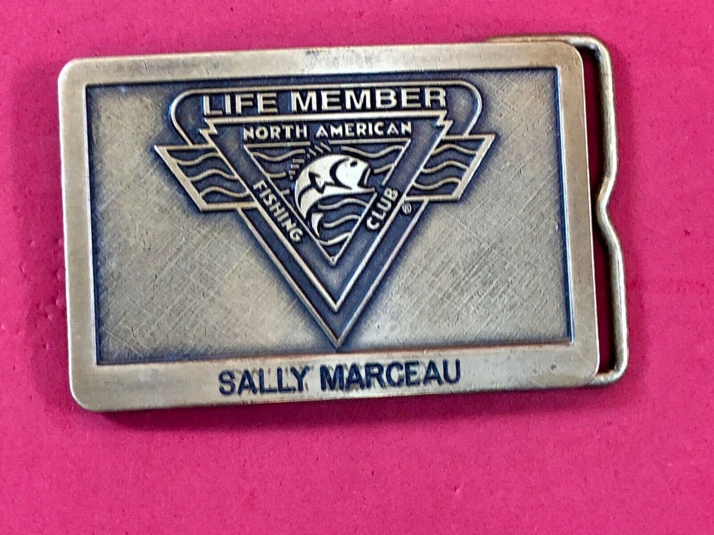 Vintage Life member to North American Fishing Club belt buckle 