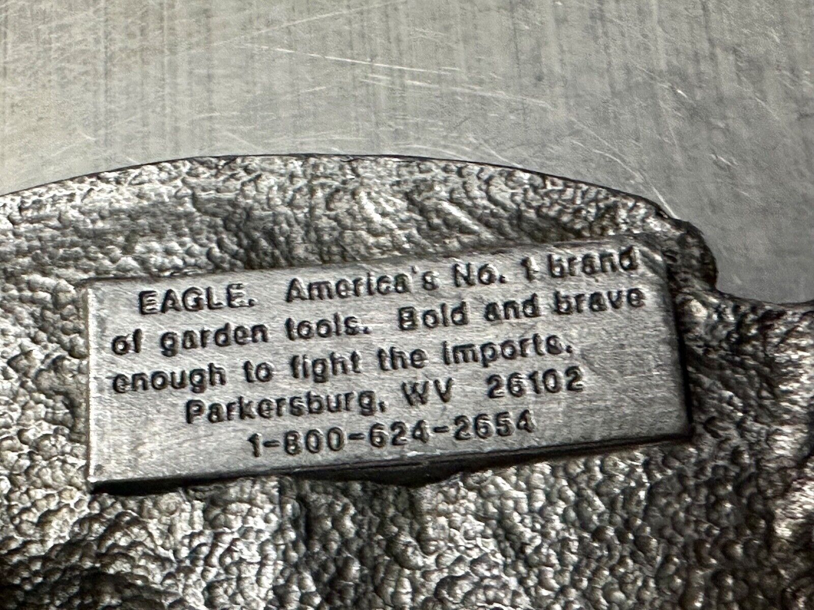 Ames Eagle Lawn and Garden Tools vintage 1987 Siskiyou belt buckle