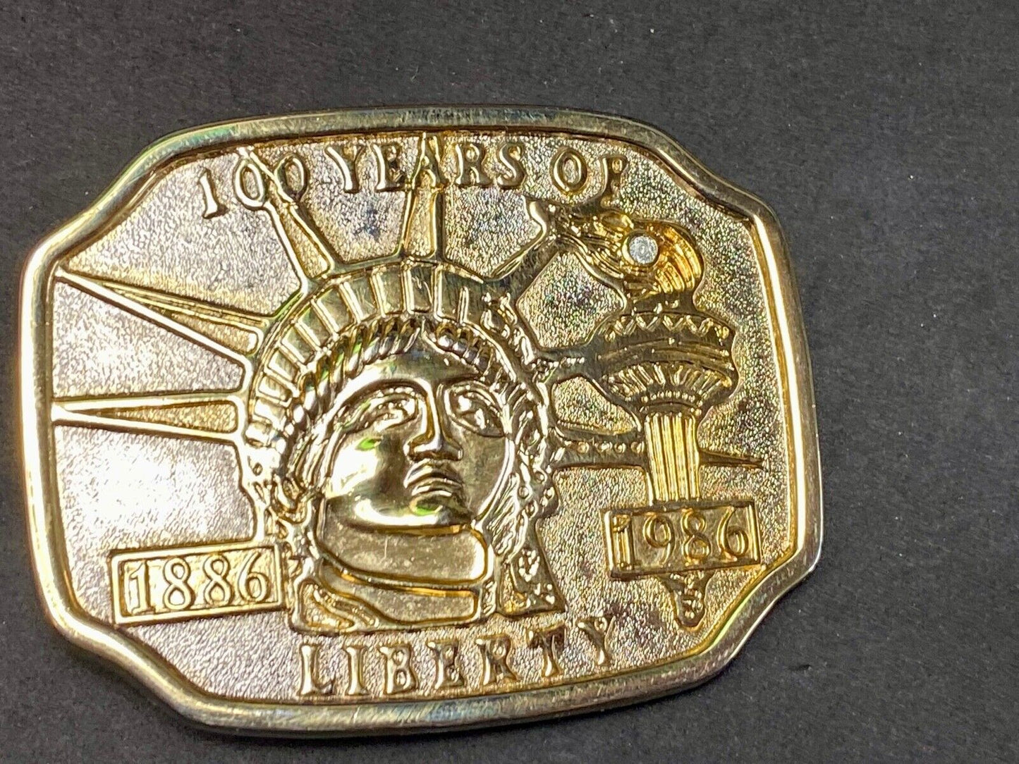 100 Years Of Lady Liberty - Nyc Iconic American Symbol Statue Belt Buckle 