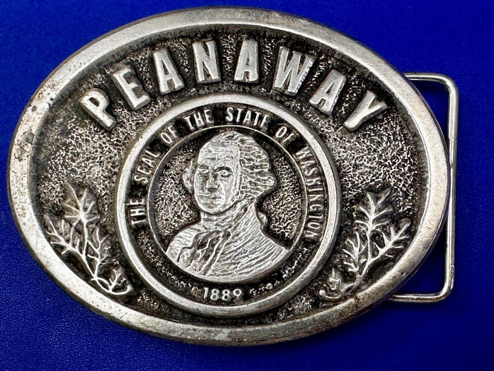 The Seal of the State of Washington 1889 Peanaway Vtg 1987 Collector Belt Buckle