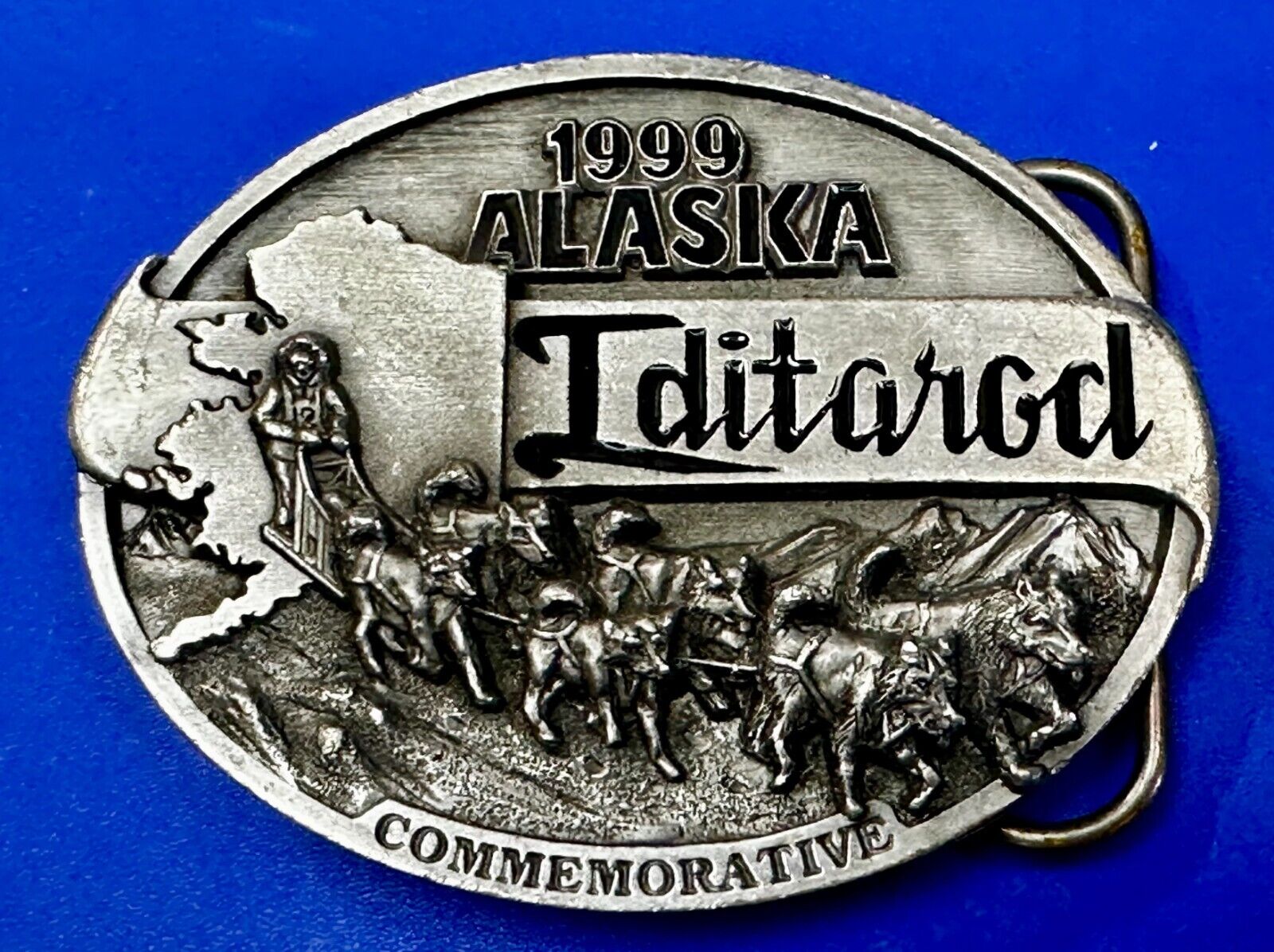 1999 Alaska Iditarod Commemorative Belt Buckle by Siskiyou
