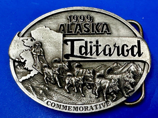 1999 Alaska Iditarod Commemorative Belt Buckle by Siskiyou