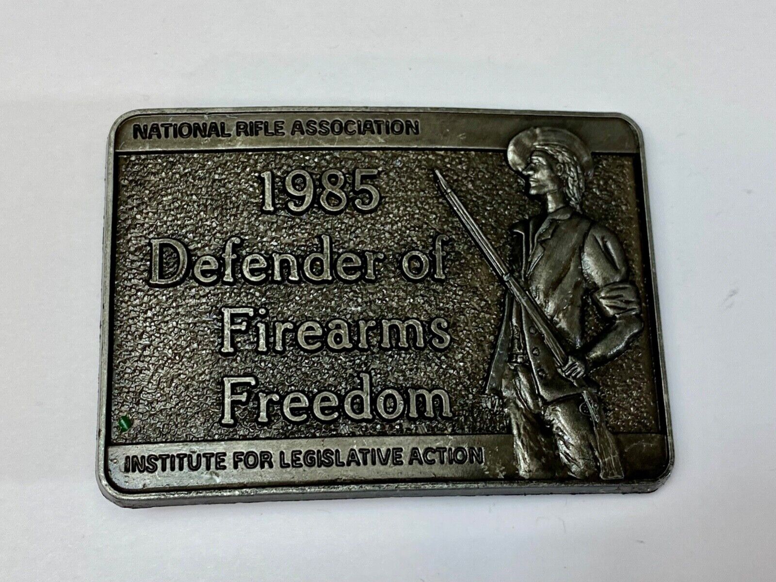 1985 Defender of Firearms Freedom - Institute for leglistave Action belt buckle
