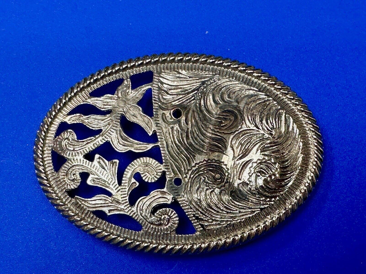 unique western flower swirl belt buckle for centerpiece project or to wear