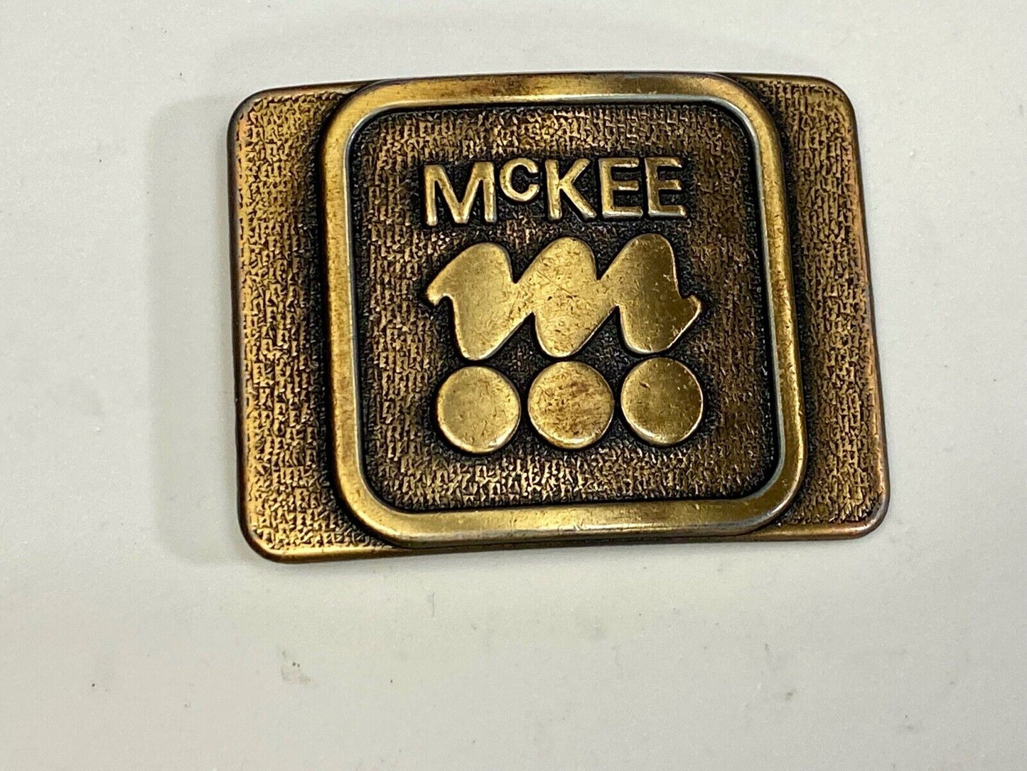 Vintage  Mckee Bakery Company Logo? Promotional Belt Buckle 