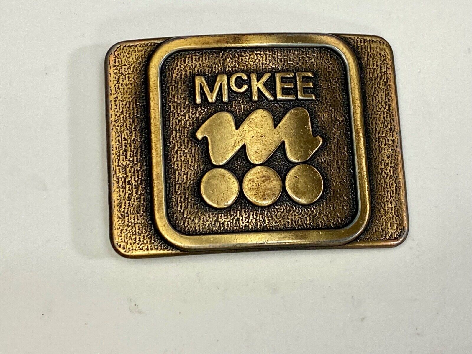 Vintage  Mckee Bakery Company Logo? Promotional Belt Buckle 