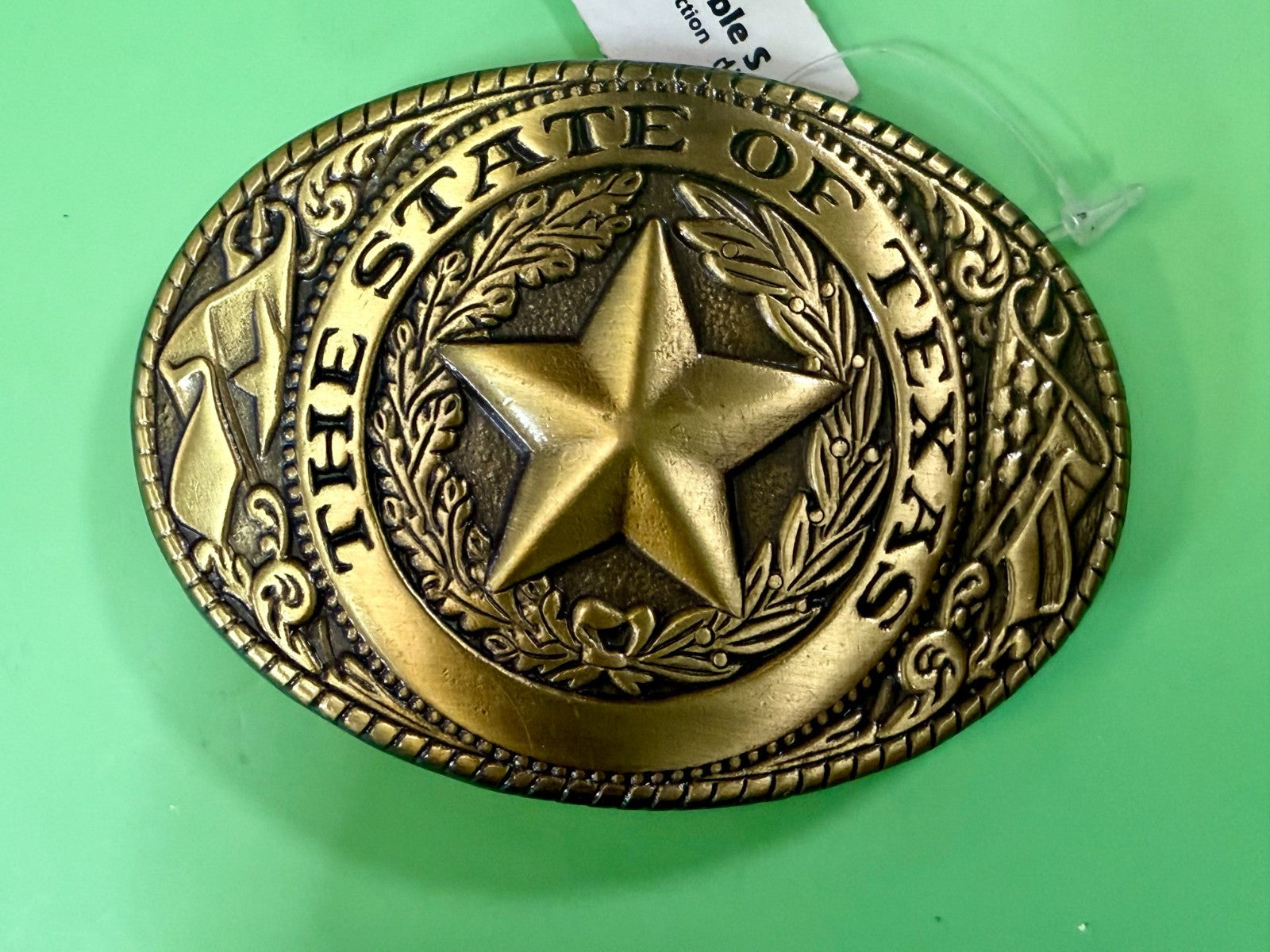 The Great State of Texas Statehood Series Gold Color Commemorative Belt Buckle