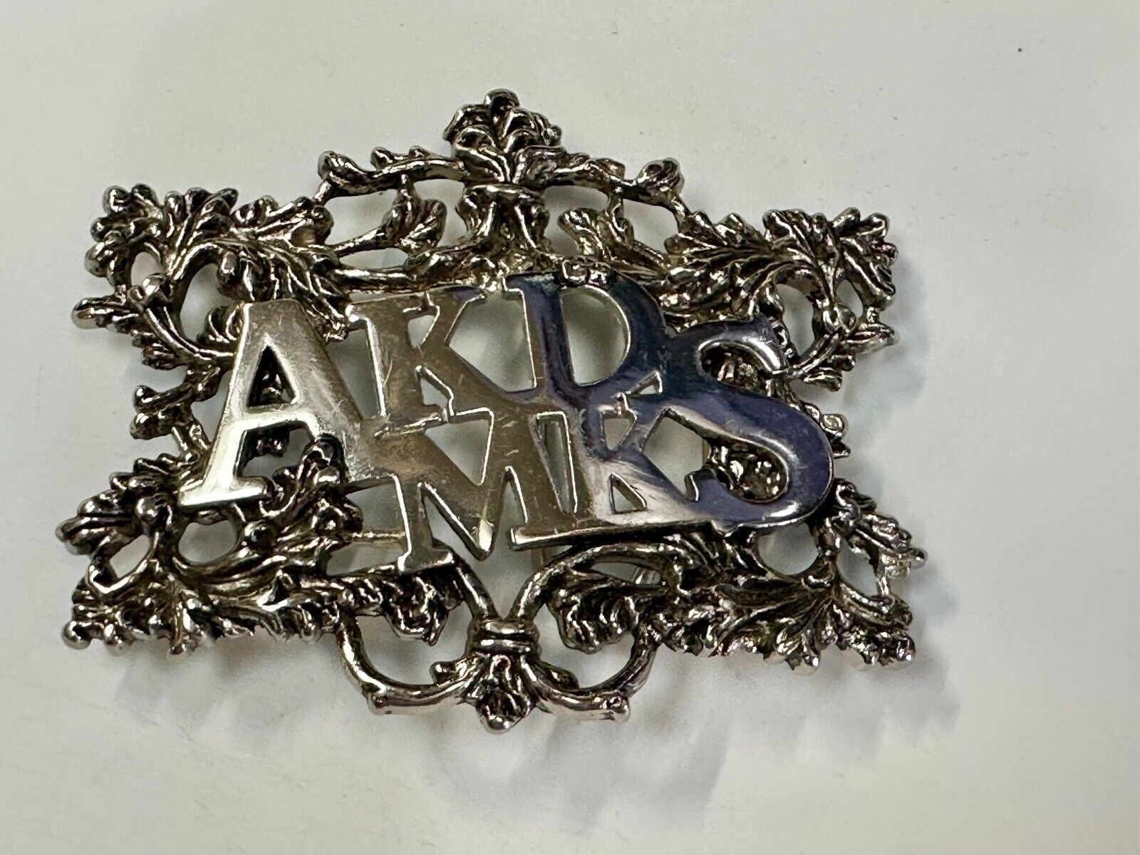 AKDMKS Large Hip Hop Y2K Streetwear Silver Color Ornate see through Belt Buckle