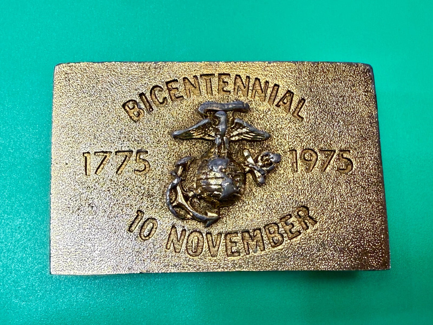 US Marine Corps Bicentennial 1775-1975 November 10 Commemorative Belt Buckle