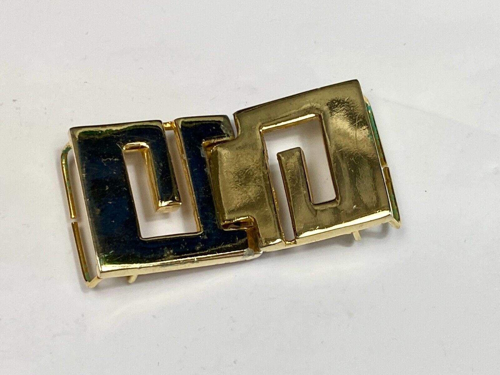Vintage Gay Boyer Signed Two Piece Interlocking Belt Buckle