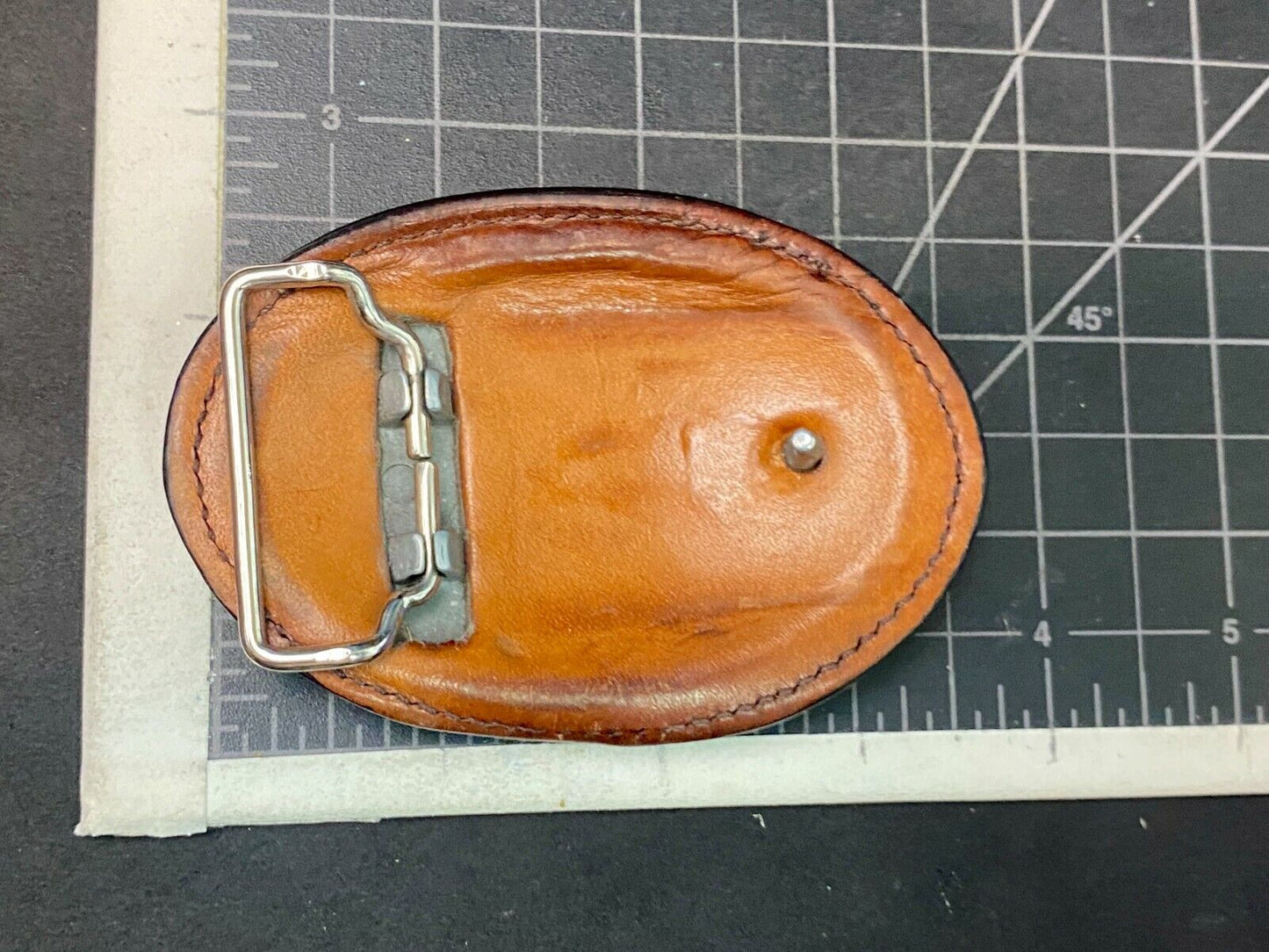Vintage Leather Duck Belt Buckle - To Restore
