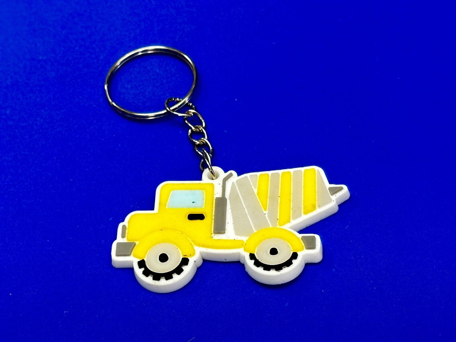 Toy Cement Truck cutout Keychain - Key Ring Chain