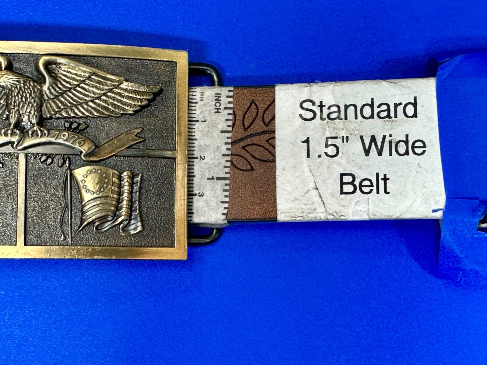 American Heritage Symbol Bicentennial Eagle Bell State Flag Belt Buckle