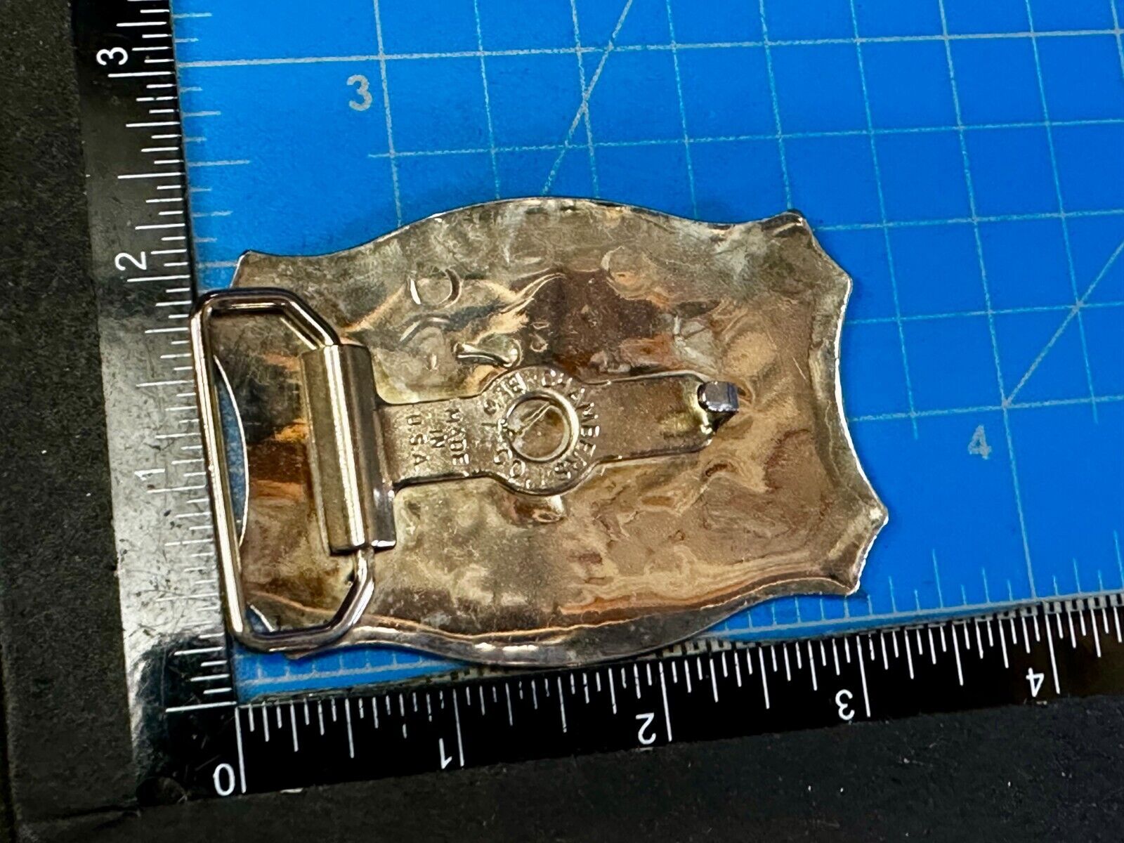 Vintage Cowboy Saddle Bronc western belt buckle by Chambers