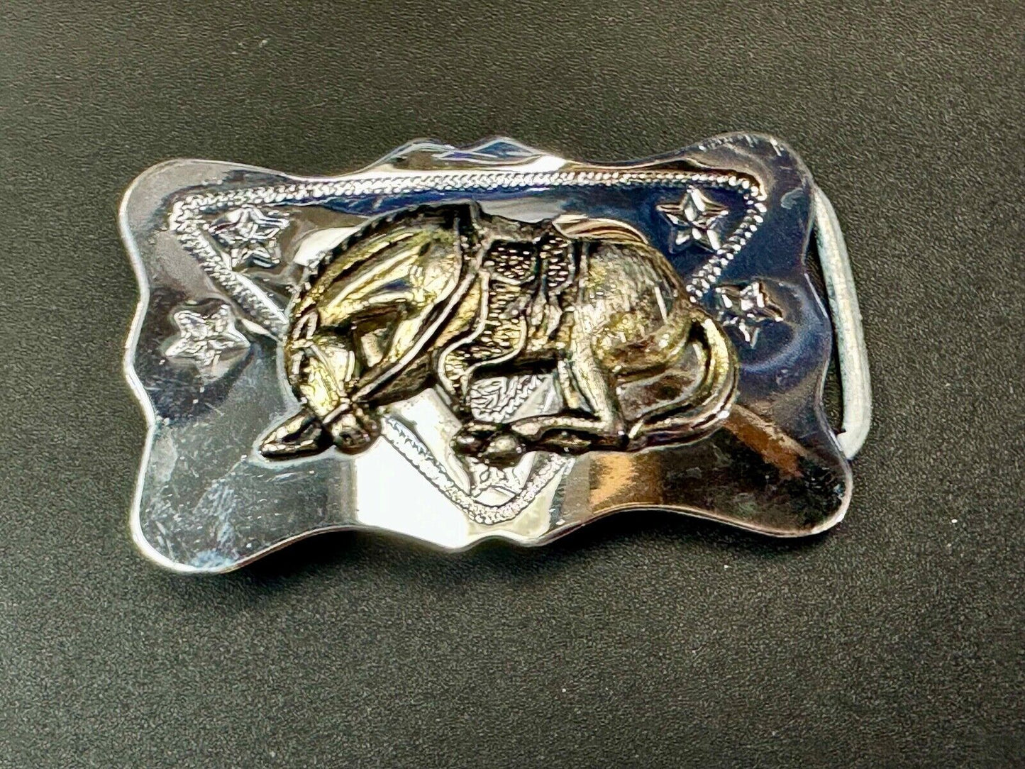 Vintage Horse Lovers Saddle Bronc Cowboys Western belt buckle