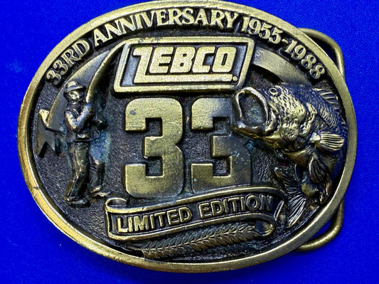 33rd Anniversary Zebco Angler Fishing Edition The Great American Belt Buckle