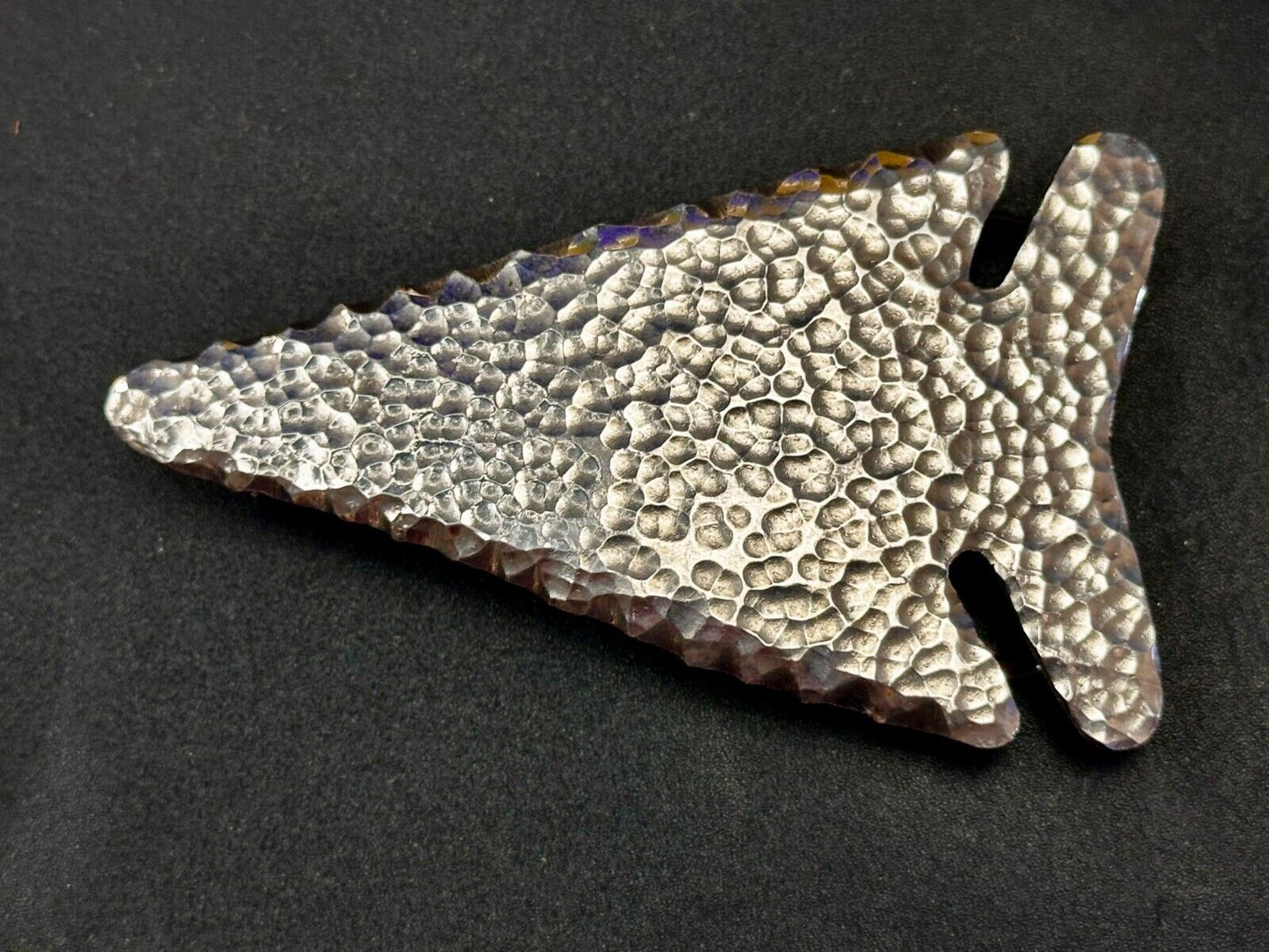 Arrow Head Textured Artisan Cast Made Native Indian Art Figural Belt Buckle