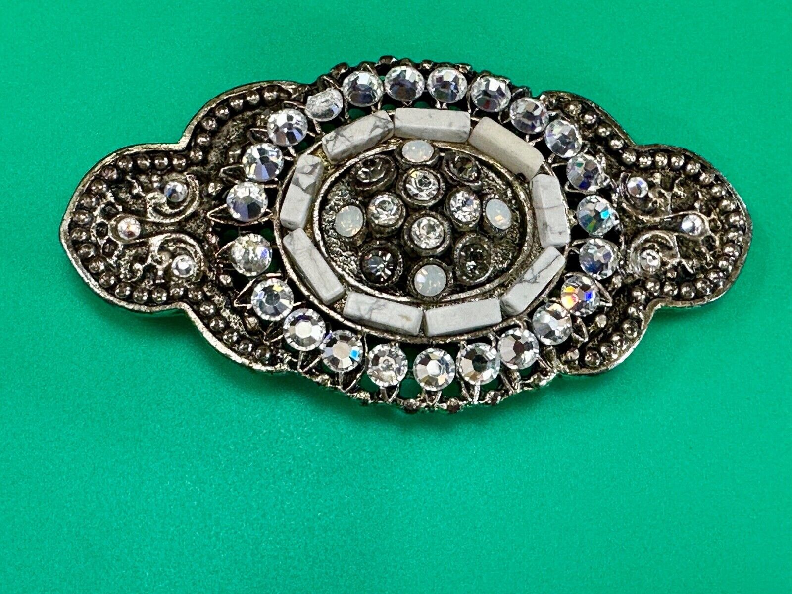 Vintage accented antique victorian vibe large belt buckle