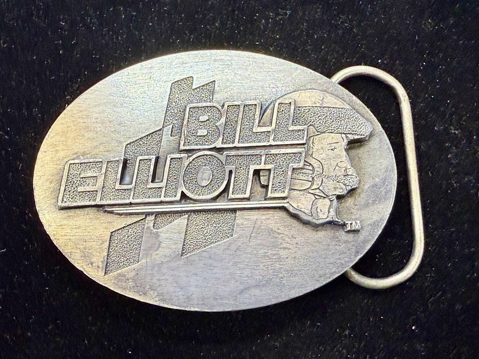 Bill Elliott NASCAR Car Racing Racer Driver Vintage 1991 Licensed  Belt Buckle