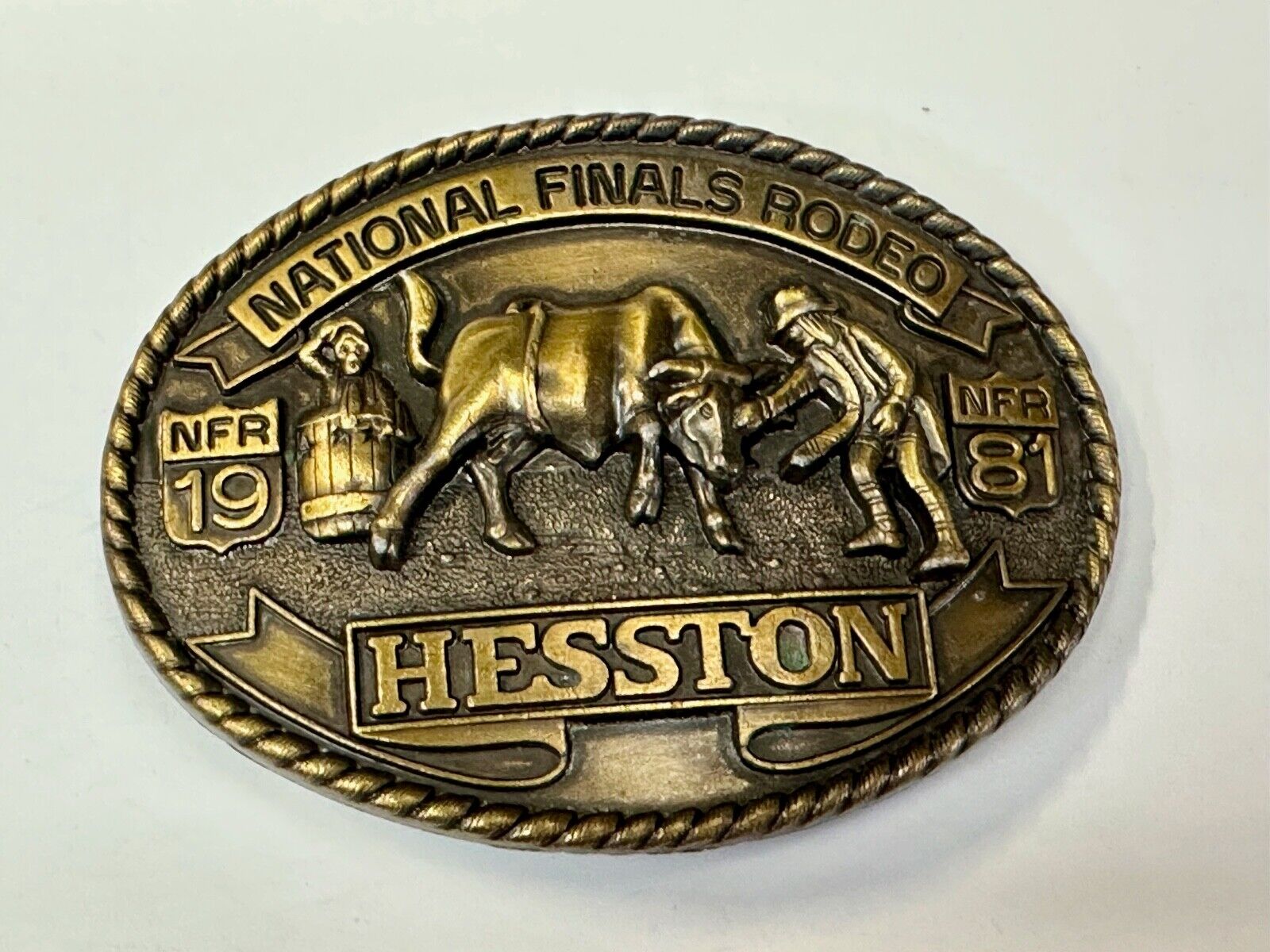 1981 Hesston National Finals Rodeo NFR Limited Edition Collectors Belt Buckle