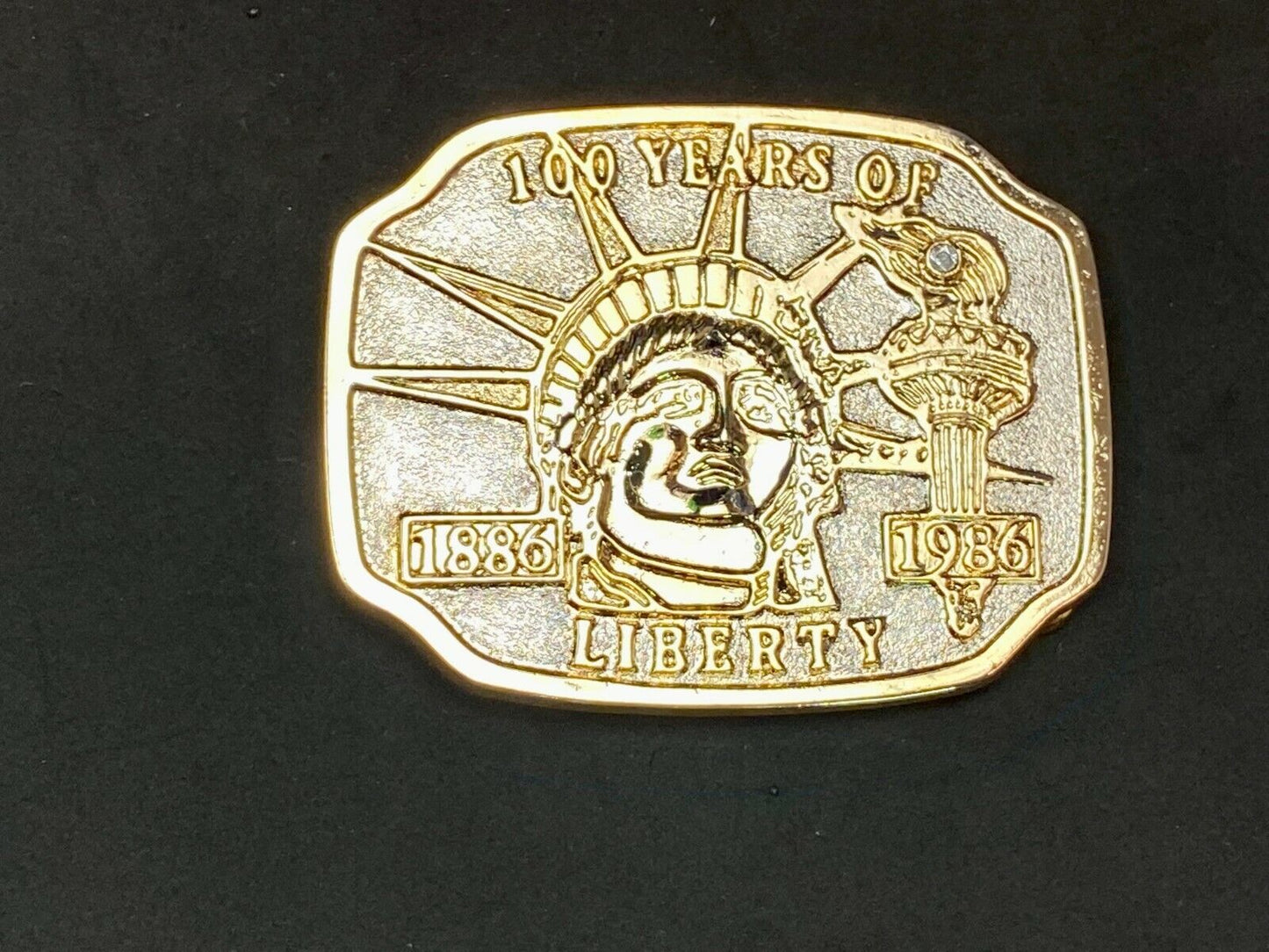 1886-1986 100 Years Of Liberty Statue Of Liberty Belt Buckle Patriotic America