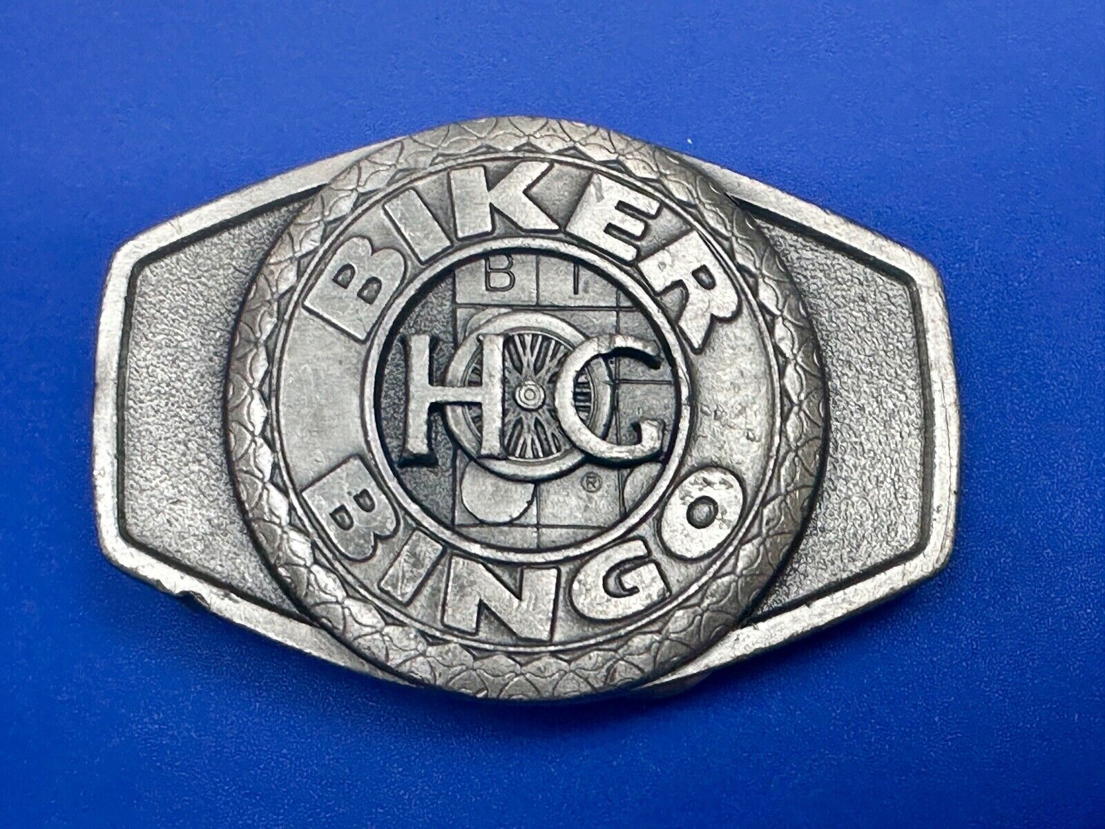 BIKER BINGO H.O.G.  Harley Davidson Owners Group - lucky winner belt buckle