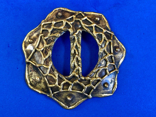 Unique Hobo Art Deco Star Pattern Artisan Belt Buckle 