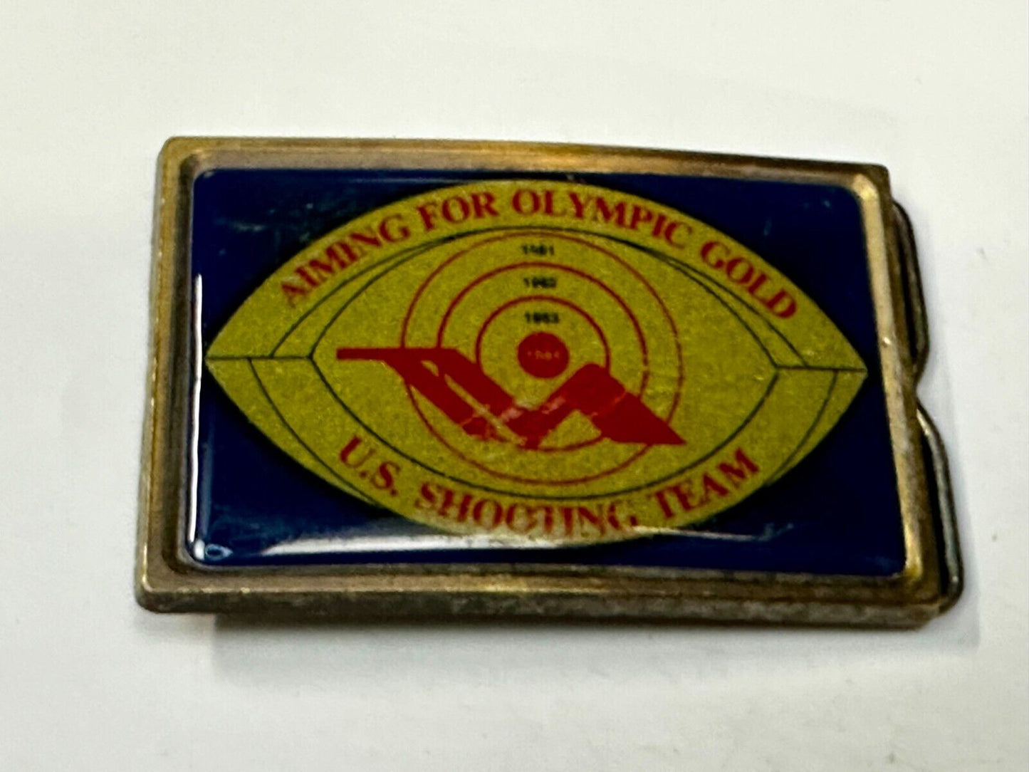 Aiming for Olympic Gold Vintage US Shooting Team Los Angeles 1984 Belt Buckle