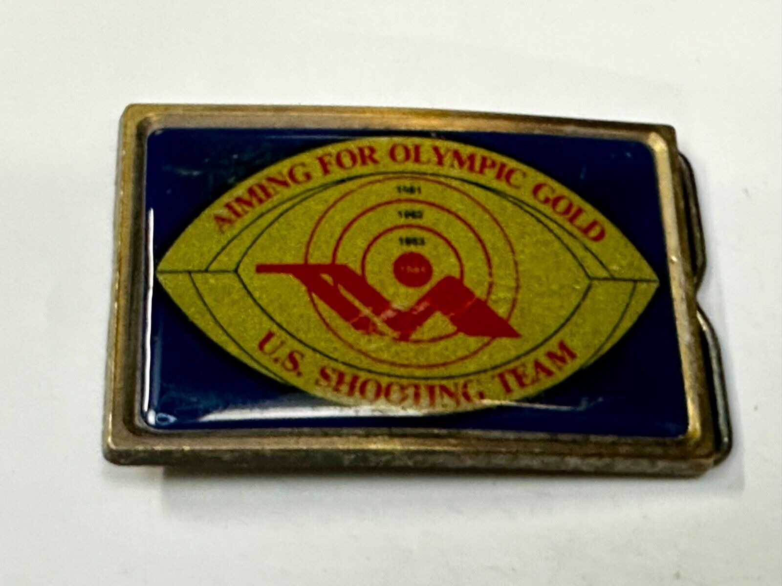 Aiming for Olympic Gold Vintage US Shooting Team Los Angeles 1984 Belt Buckle