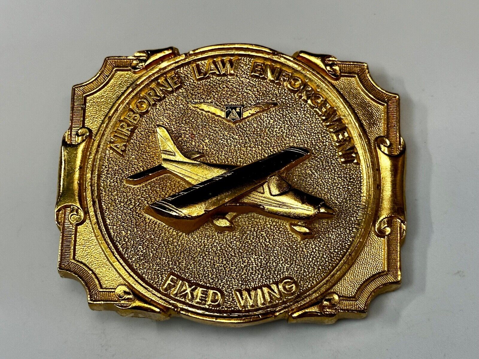Airborne Law Enforcement Plane Police Pilot Fixed Wing Lg Belt Buckle  #20 ALE