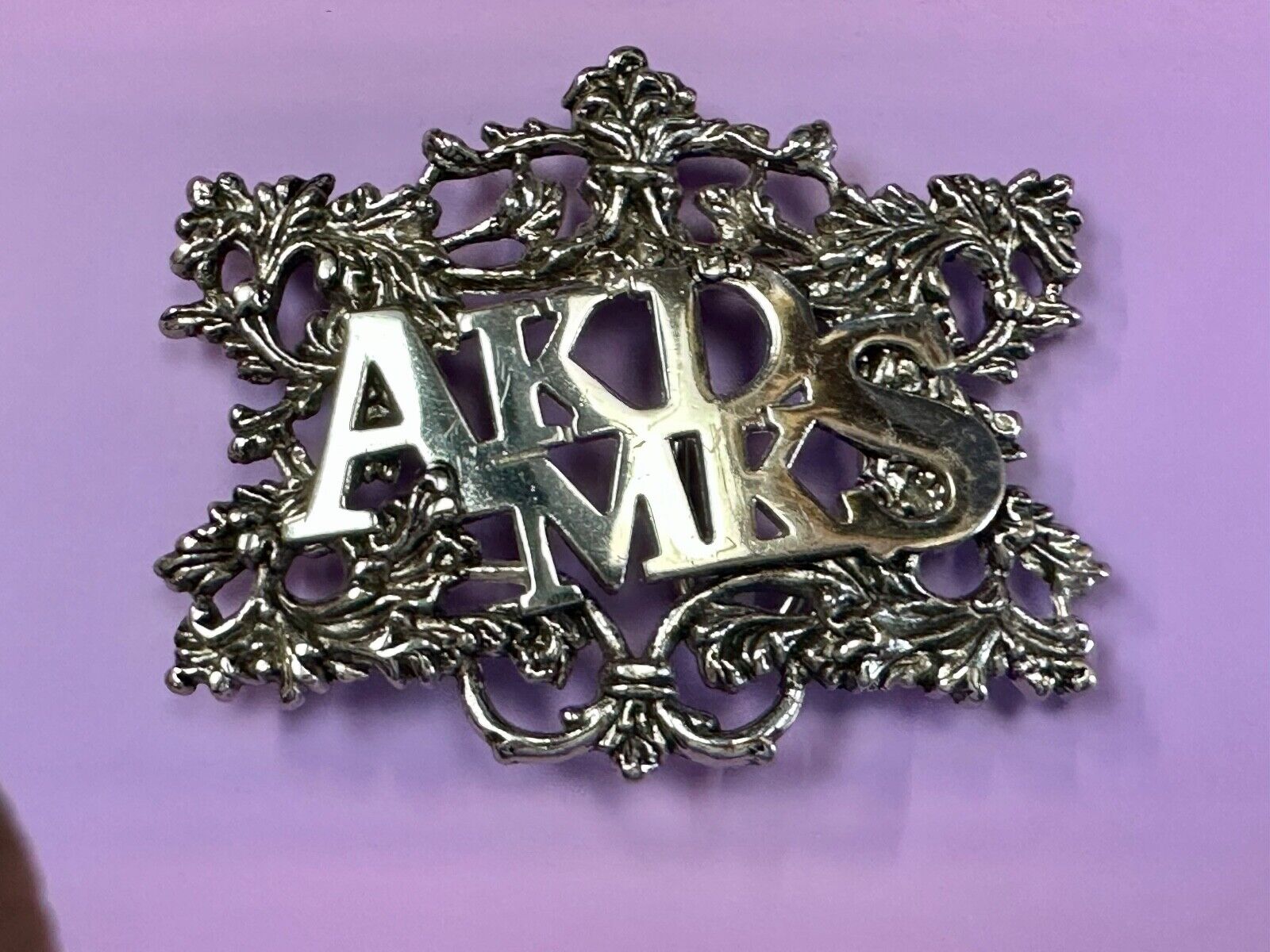 AKDMKS Large Hip Hop Y2K Streetwear Silver Color Ornate see through Belt Buckle