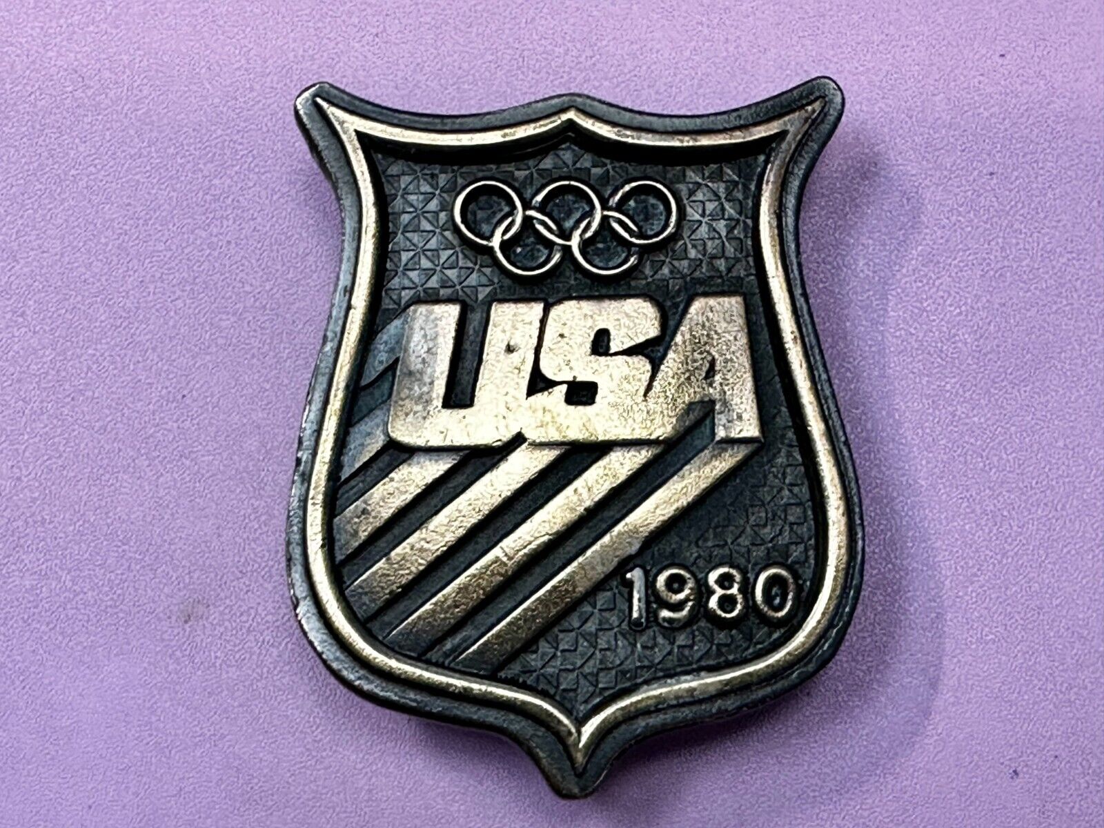 1980 USA Olympic Committee Bergamot Brass Works Vintage Belt Buckle Paul Rollins