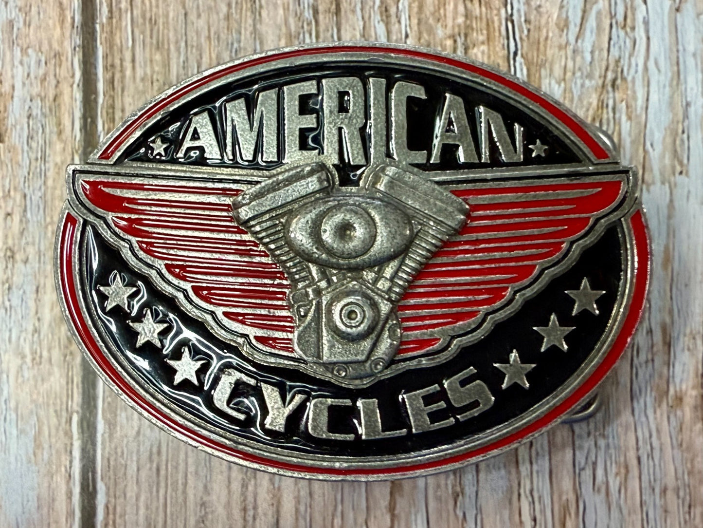 AMERICAN BIKER CYCLES V-Twin Engine Motorcycle Wings EJC 2004 Belt Buckle