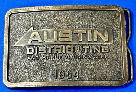 Austin Distributing and Manufacturing Corporation Vintage 1984 Belt Buckle by RJ