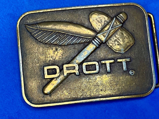 Vintage Drott Manufacturing Company Crane Construction Company belt buckle 