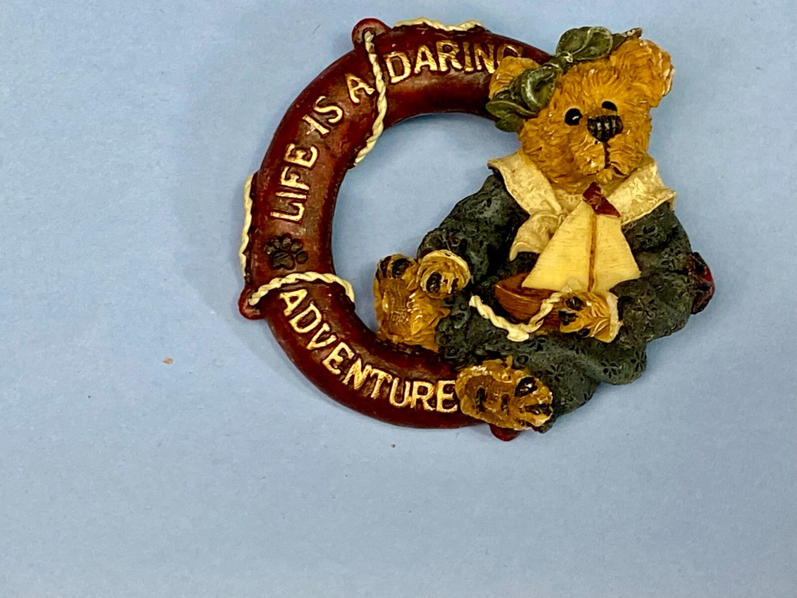 Adorable Teddy Bear Life is a Daring Adventure Brooch Pin