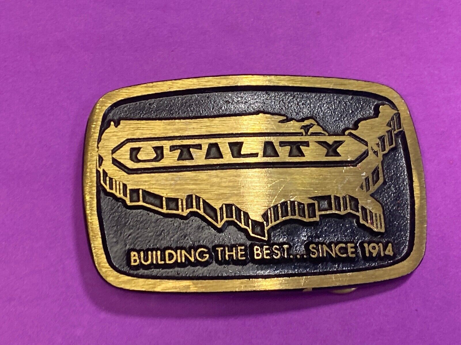 Usa Utility, Building The Best Since 1914  - Dynabuckle Solid Brass Belt Buckle 
