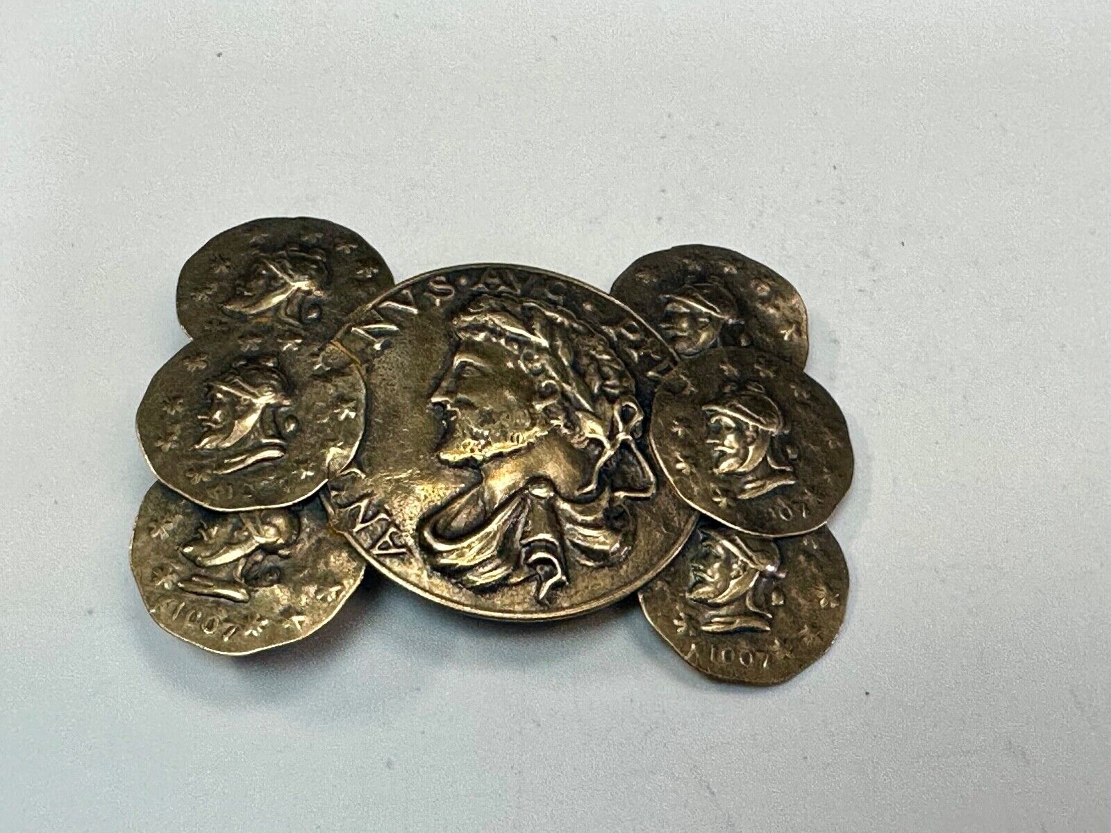 Antoninus Augustus IMP ANTONINVS PIVS AVG world coin cluster cutout belt buckle
