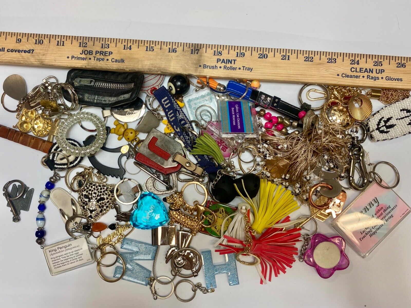 36 Oz Mixed Keychains Resale Bulk Lot, Junk Drawer Grab Bag - Perfect Gifts!
