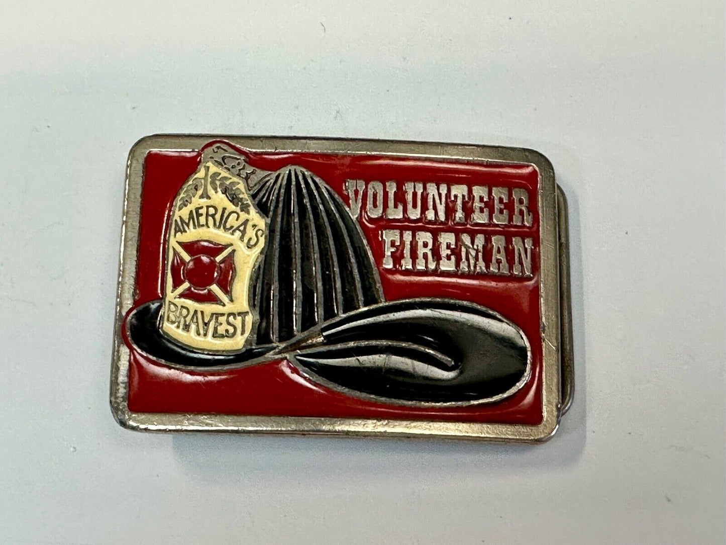 Americas Bravest Volunteer Fire Department tribute belt buckle