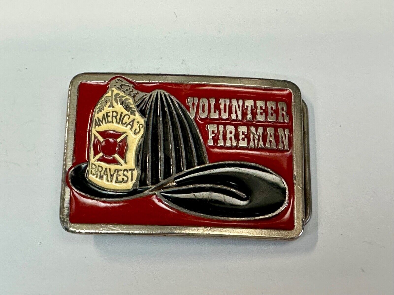 Americas Bravest Volunteer Fire Department tribute belt buckle